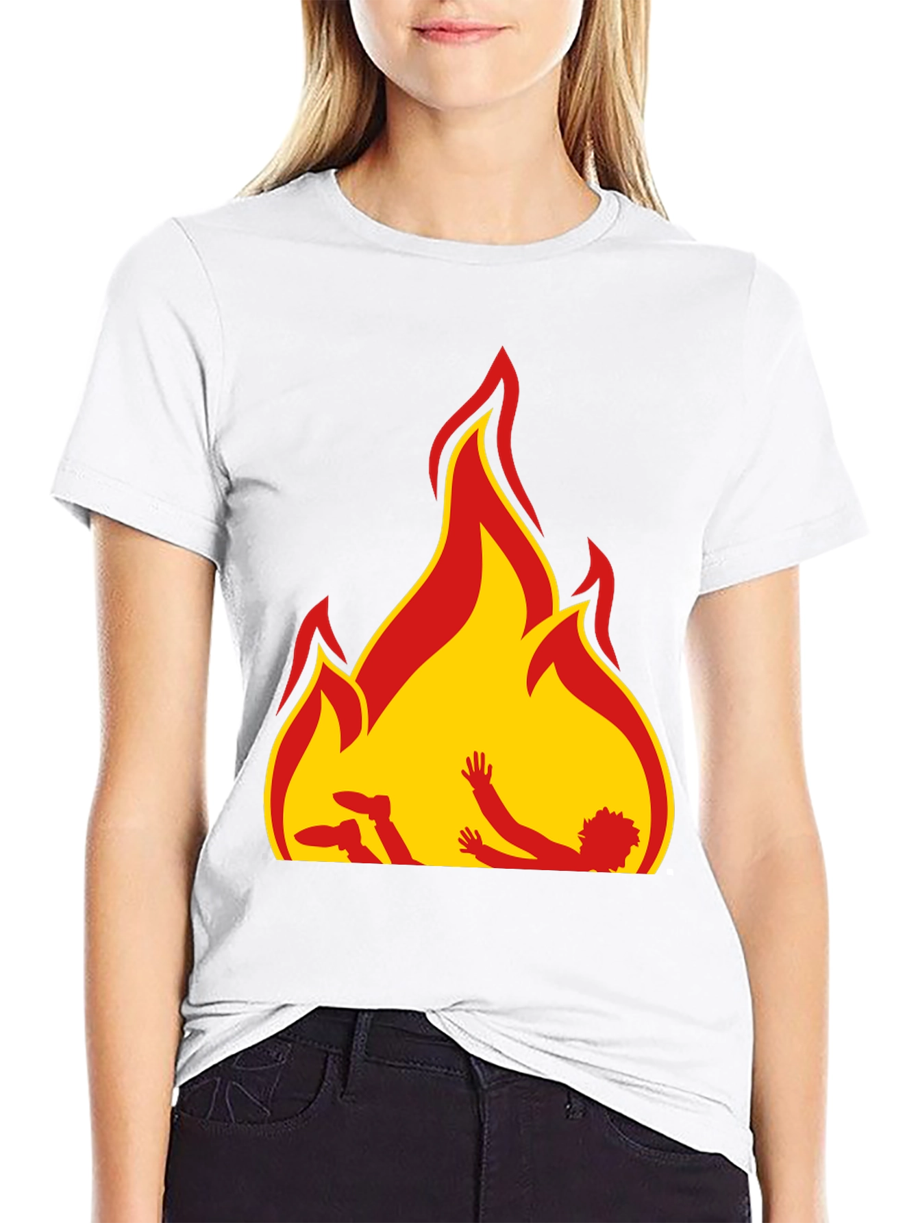 Flame Graphic Black T-Shirt
