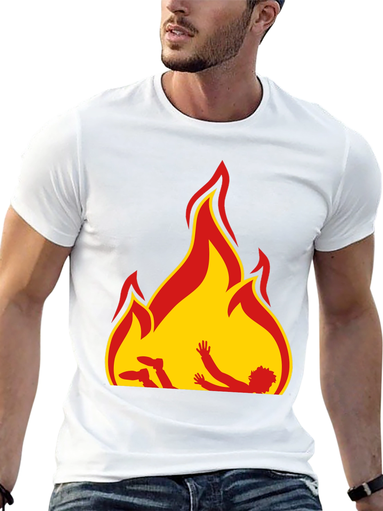 Flame Graphic Black T-Shirt