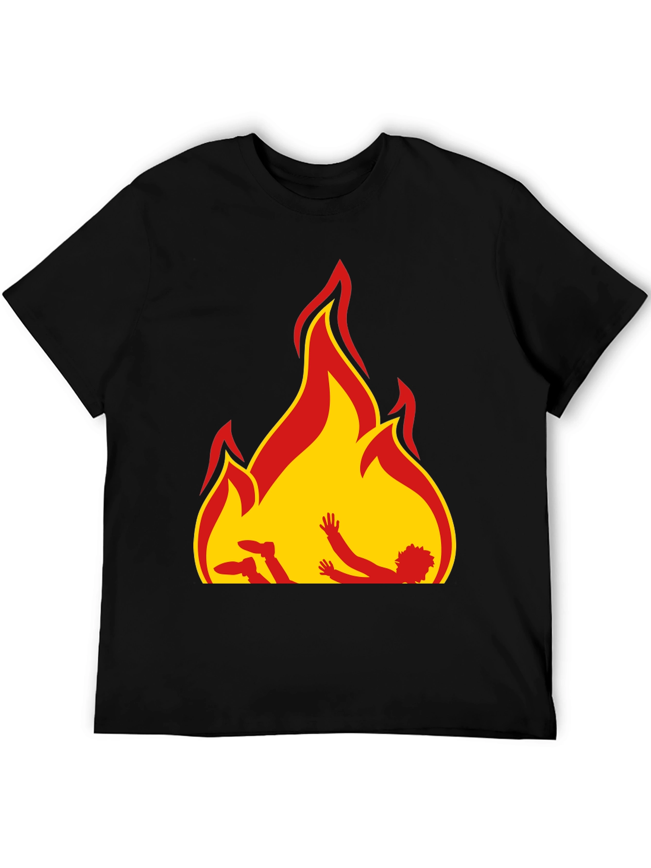 Flame Graphic Black T-Shirt