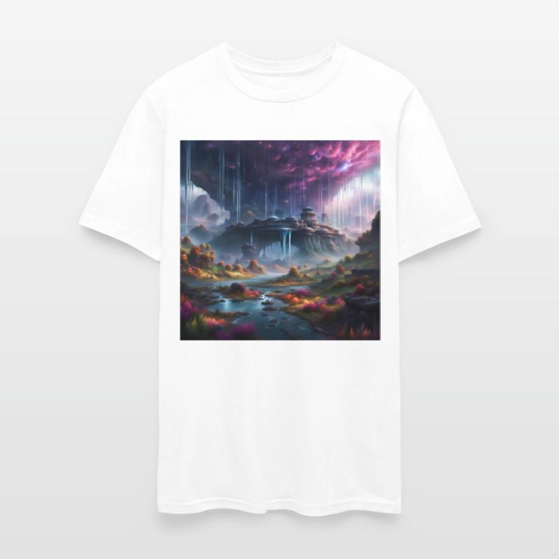 Alien Planet: Fantasy Mountain Cityscape