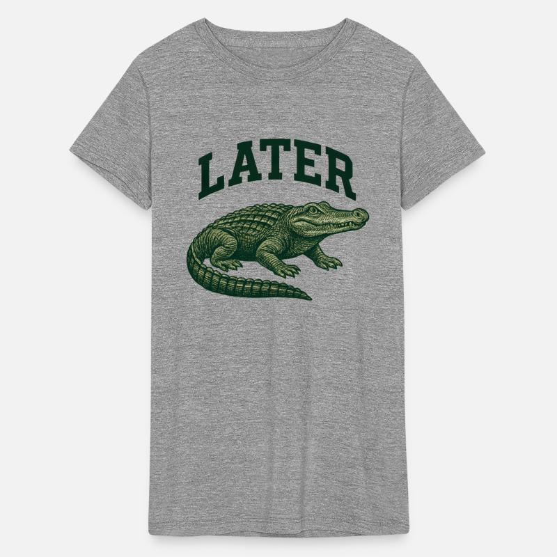 Alligator with Latter Text Illustration