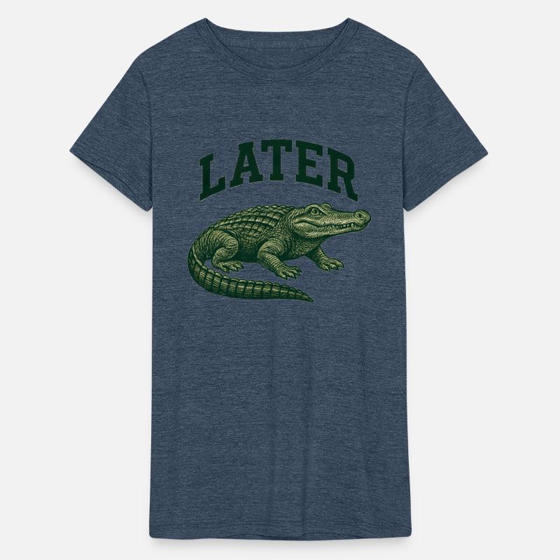 Alligator with Latter Text Illustration