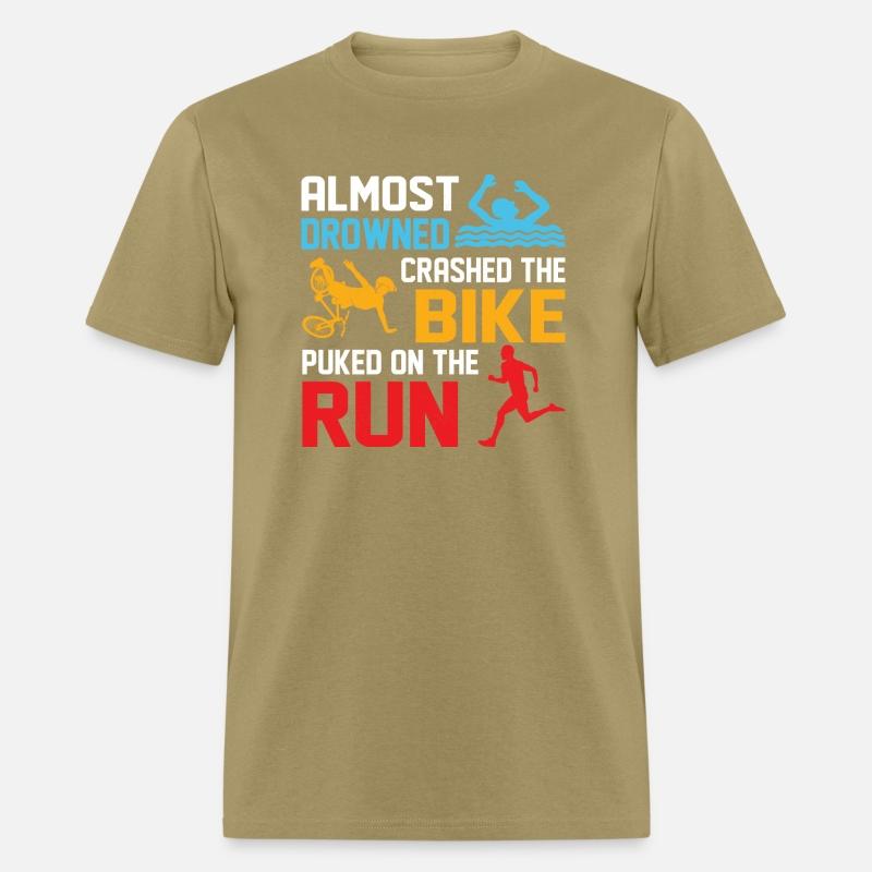 Almost drowned crashed the bike puked on run Triat