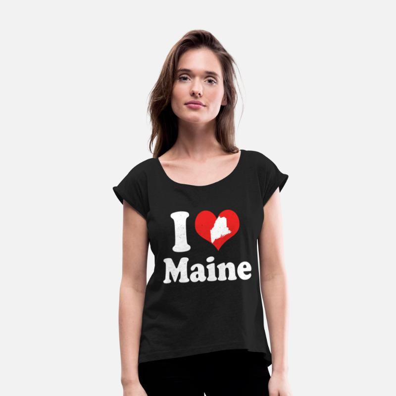 America Citizen US State Love I Heart Maine