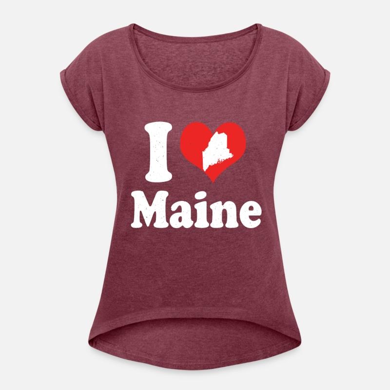 America Citizen US State Love I Heart Maine