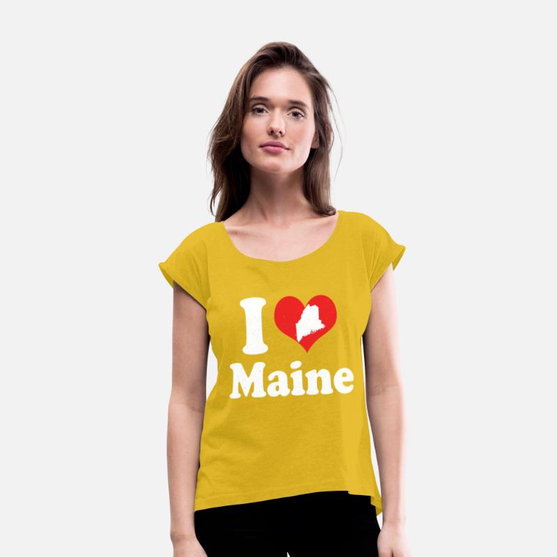 America Citizen US State Love I Heart Maine