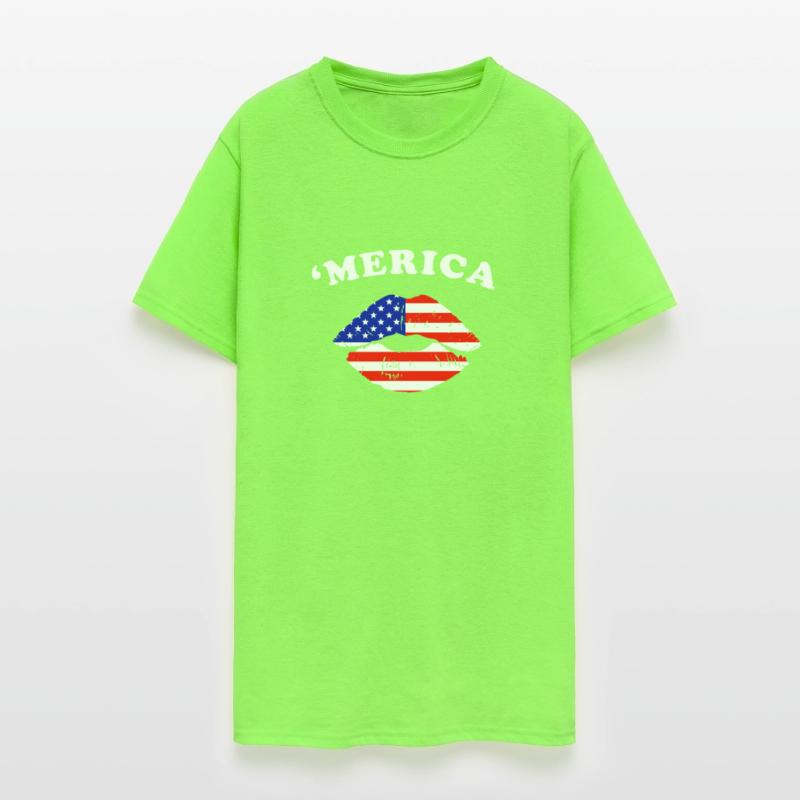 American Flag Lips Patriotic Pride