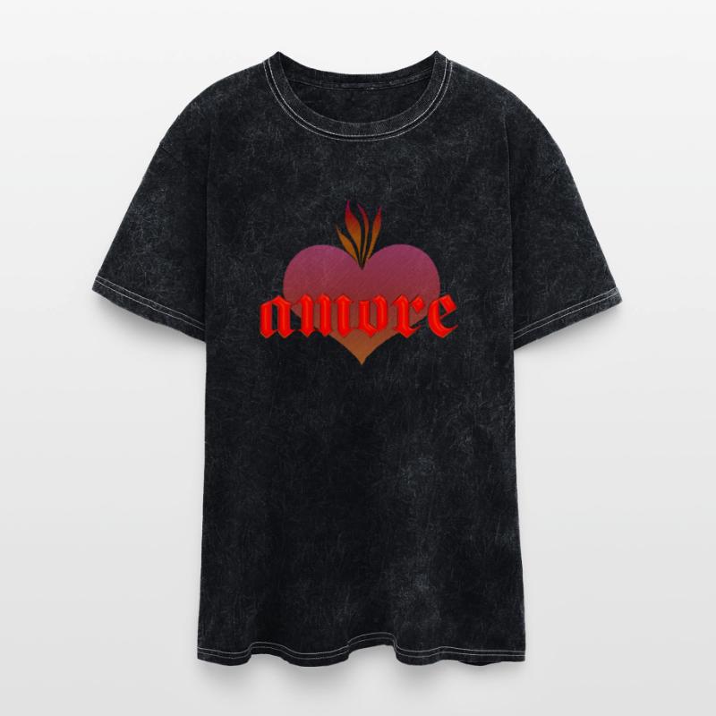 amore with a flaming heart