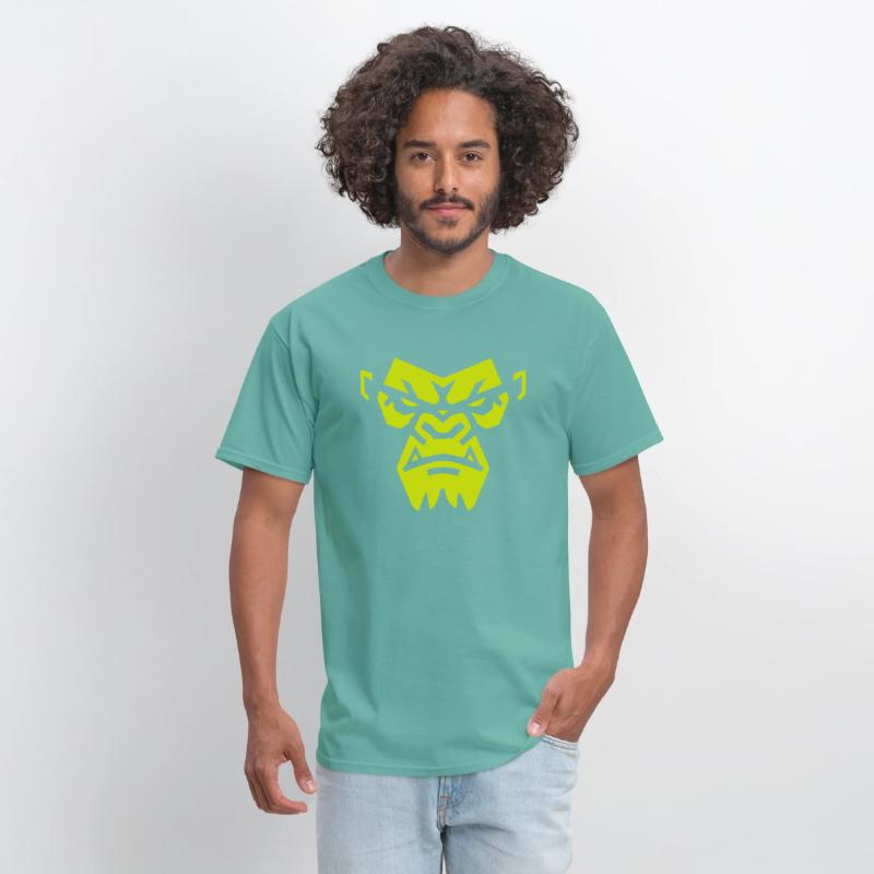 Angry Gorilla Face - Fierce and Bold