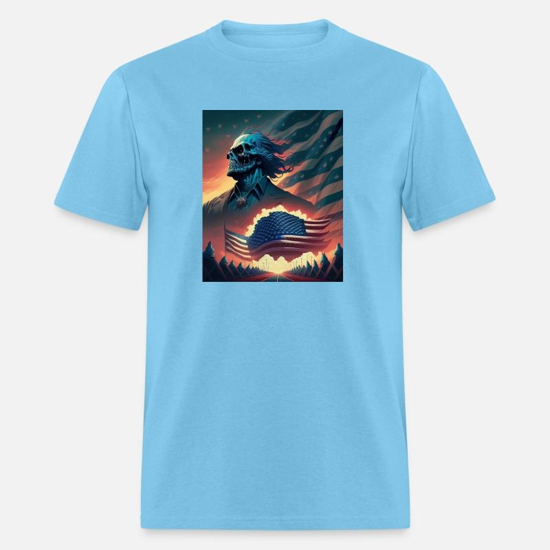 Apocalyptic skull on Independence Day