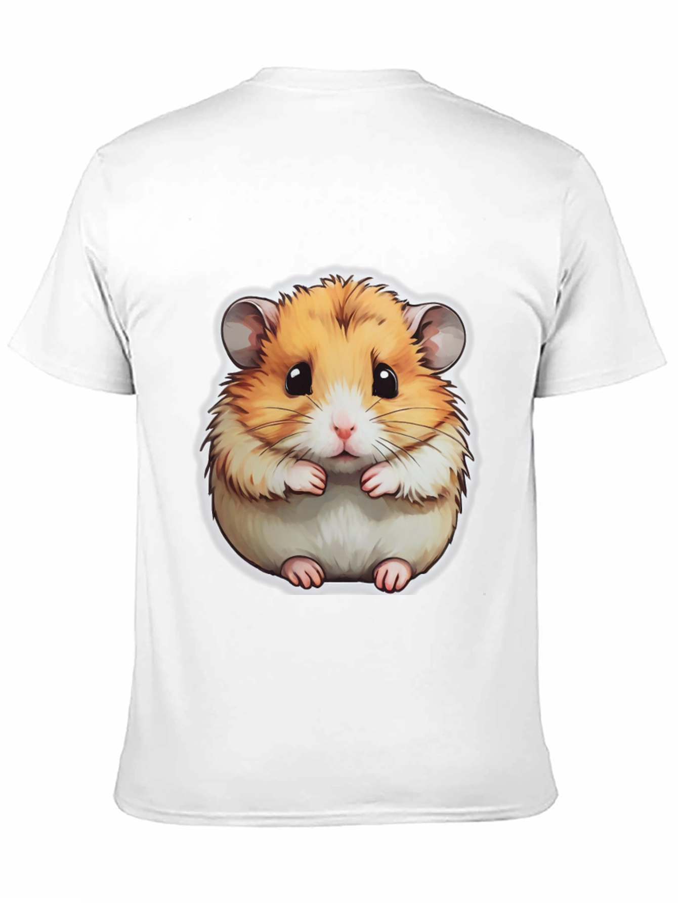 Cute Hamster Graphic Black T-Shirt