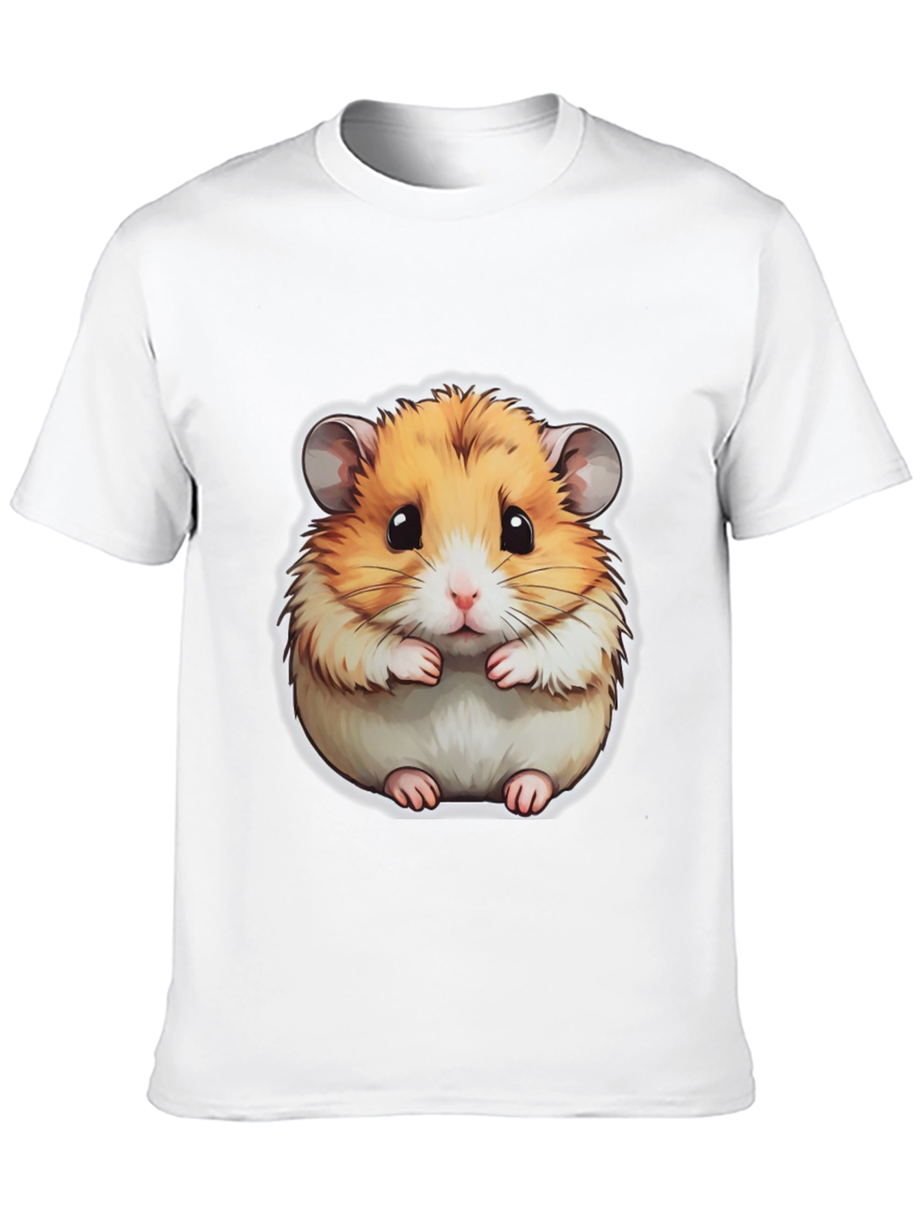 Cute Hamster Graphic Black T-Shirt