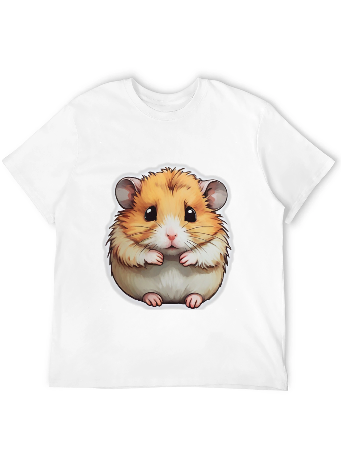 Cute Hamster Graphic Black T-Shirt