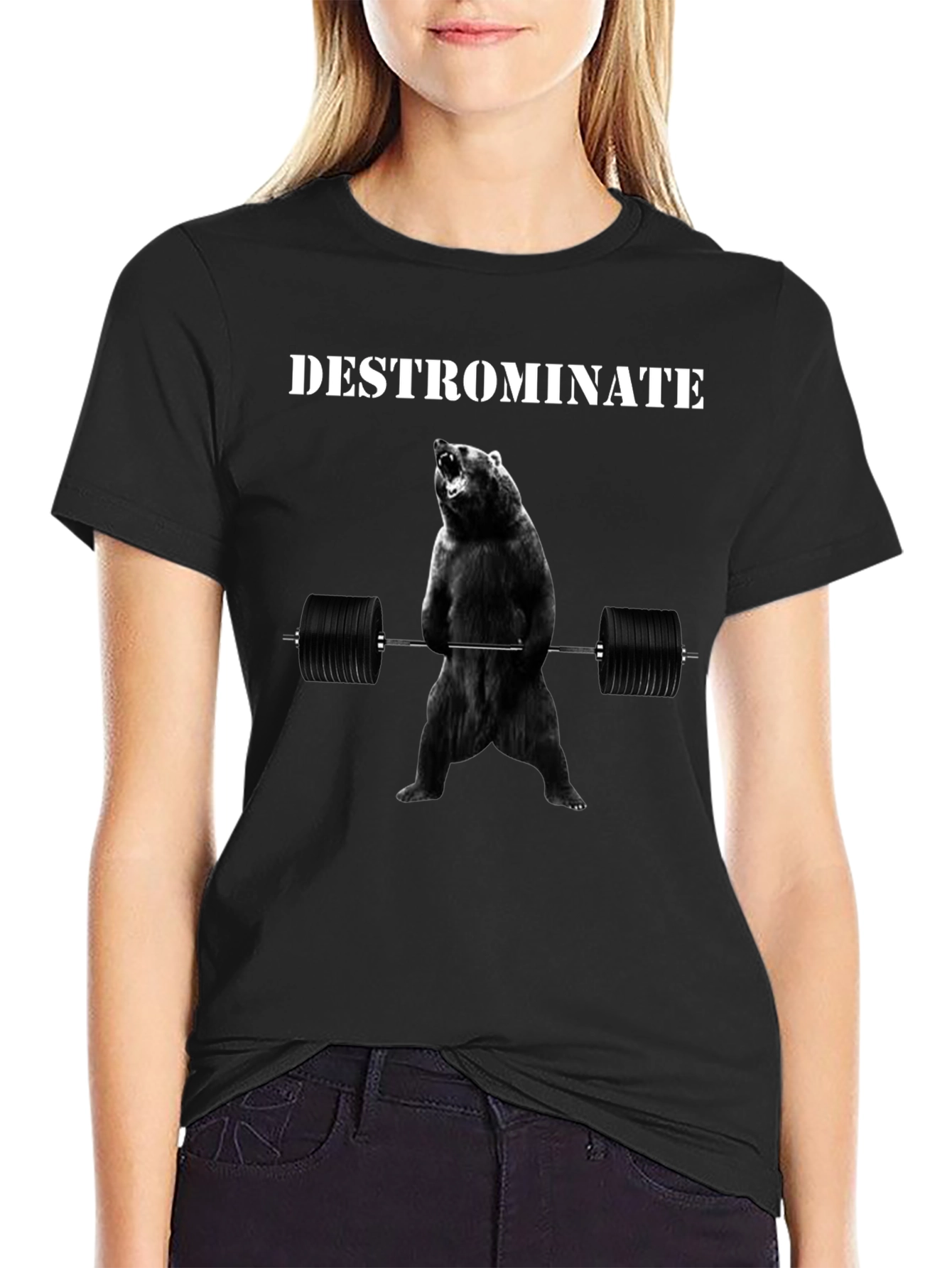 Destrominate Bear Lifting T-Shirt