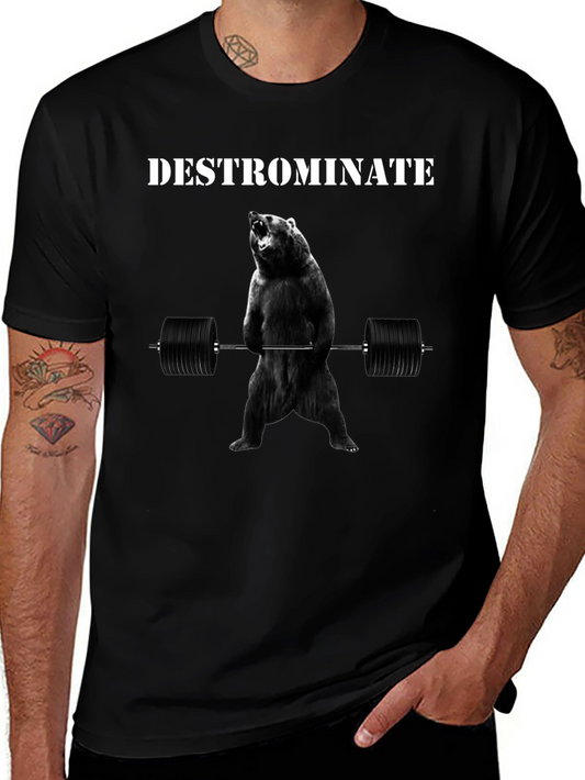 Destrominate Bear Lifting T-Shirt