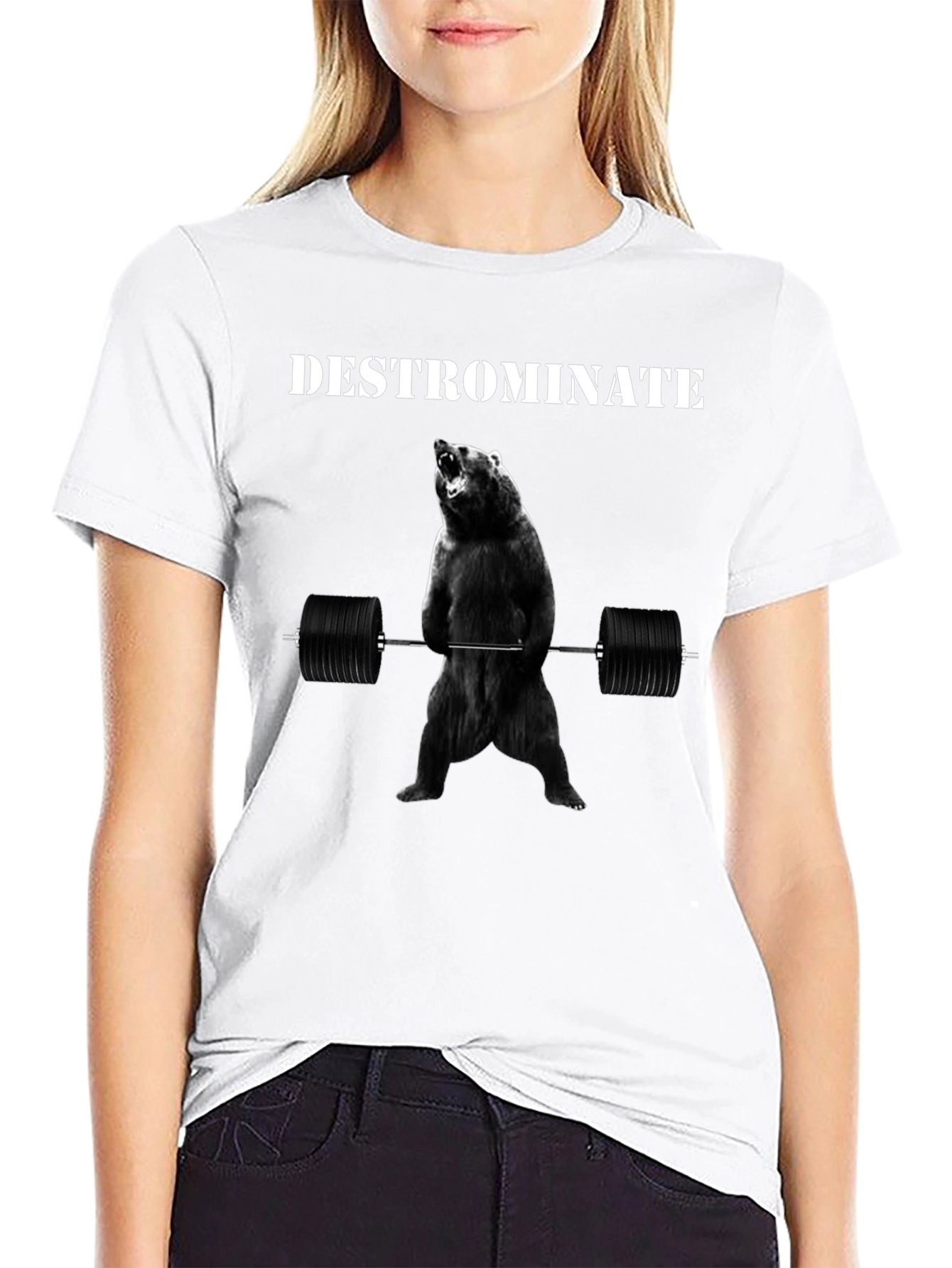 Destrominate Bear Lifting T-Shirt