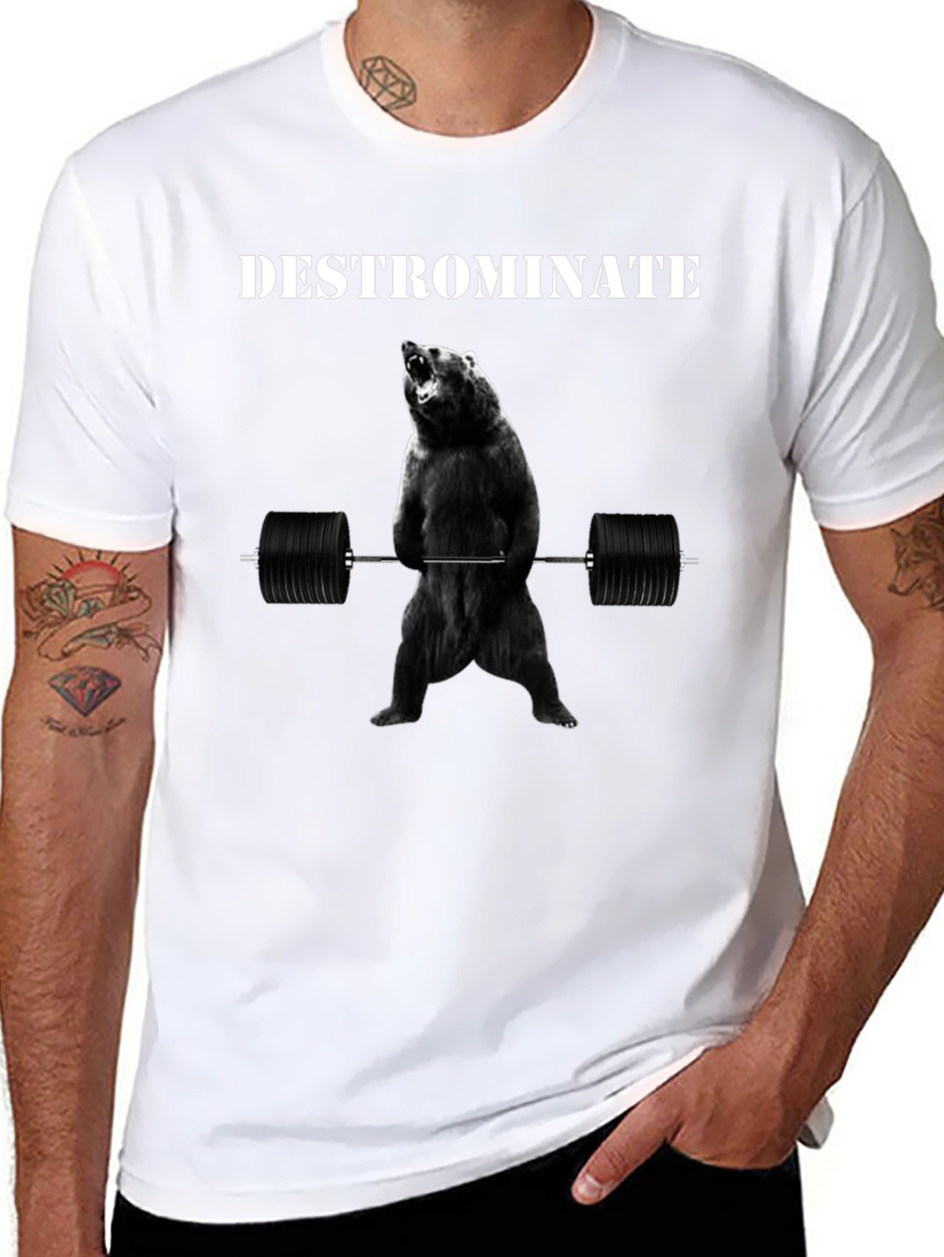 Destrominate Bear Lifting T-Shirt