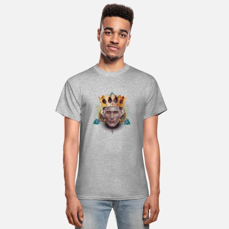 artful striking portrait man with crown king