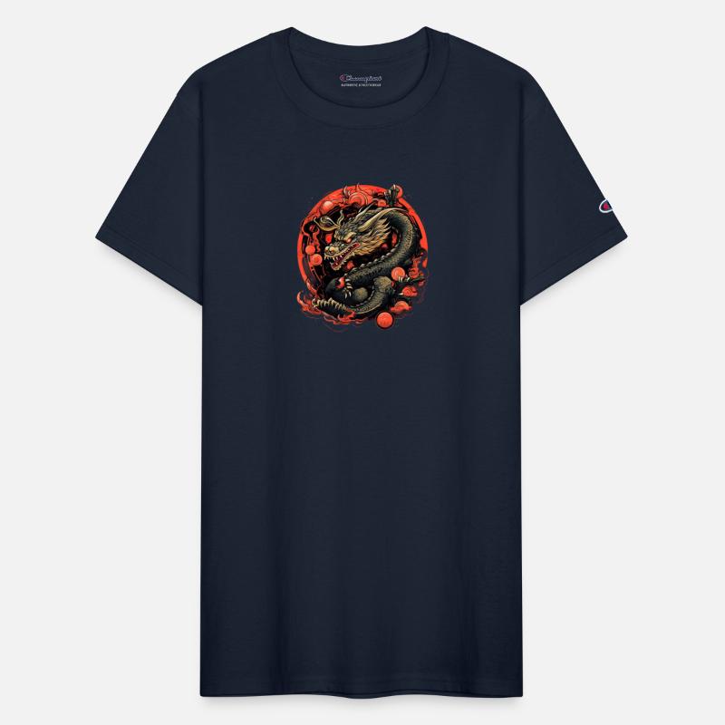 Asian Dragon Anime Japanese Sea Waves