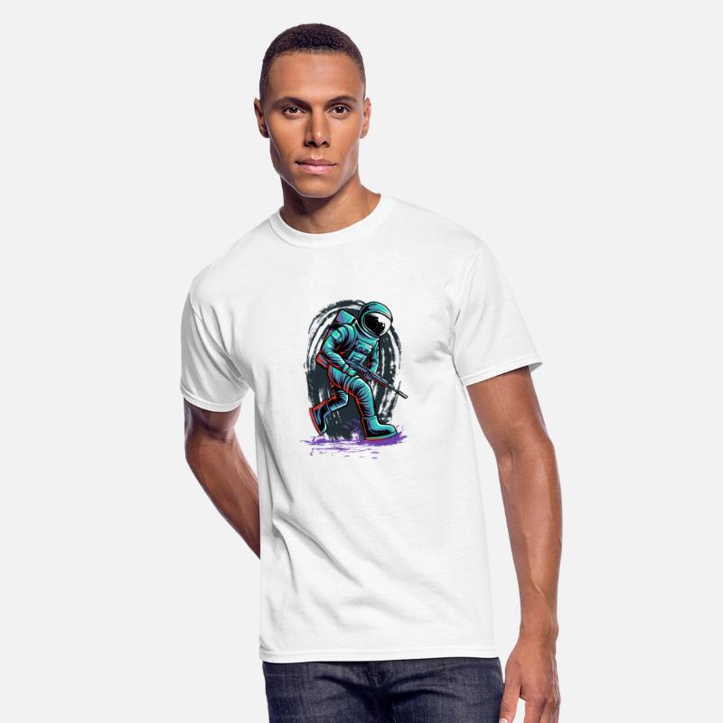 Astronaut ride skateboard isolated