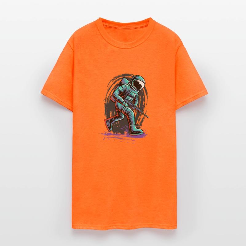 Astronaut ride skateboard isolated