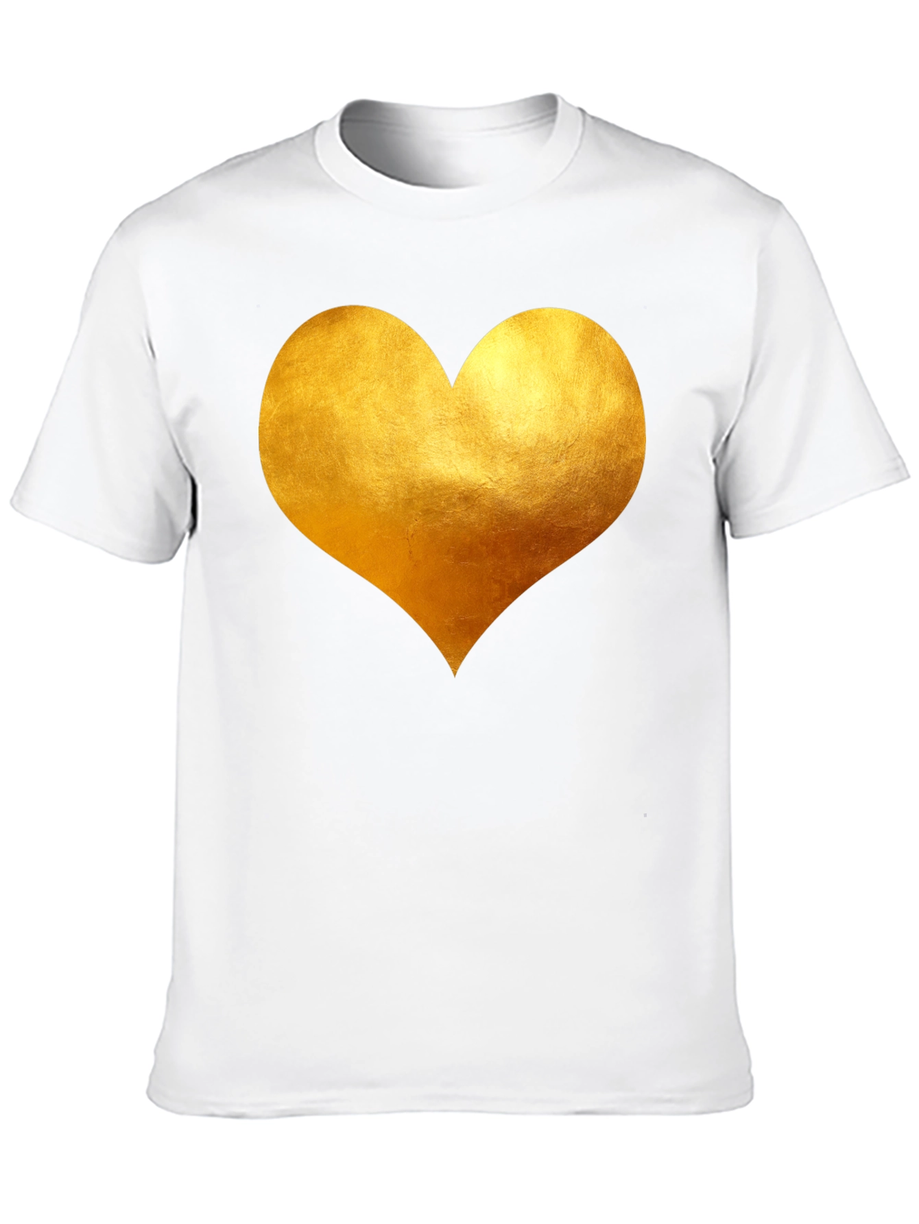 Golden Heart Black T-Shirt - Express Your Love!
