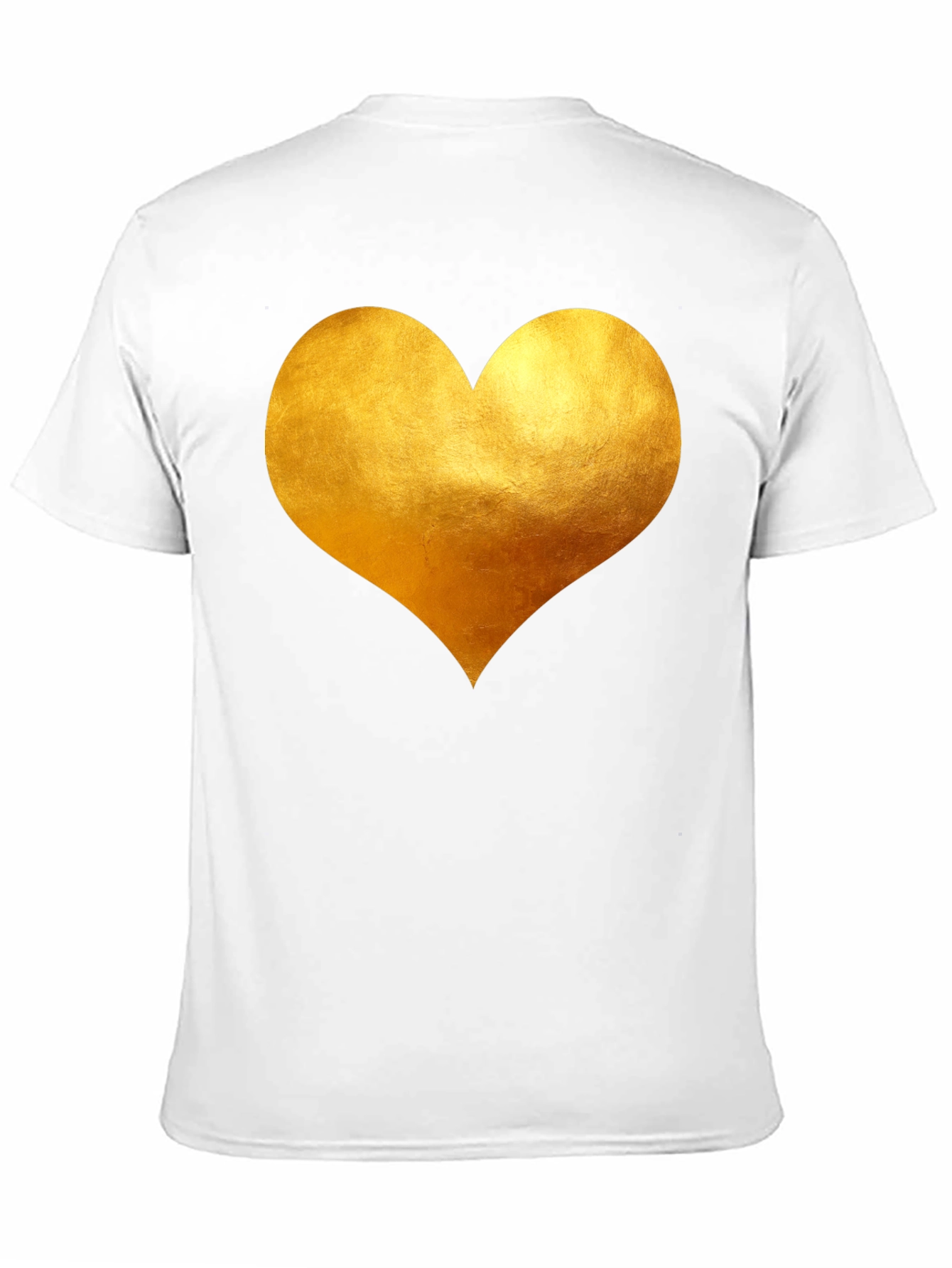 Golden Heart Black T-Shirt - Express Your Love!