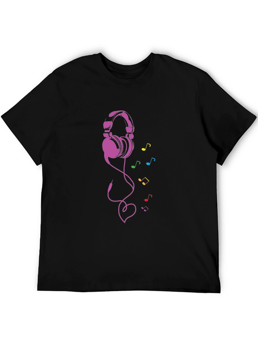 Headphones & Music Note Tee