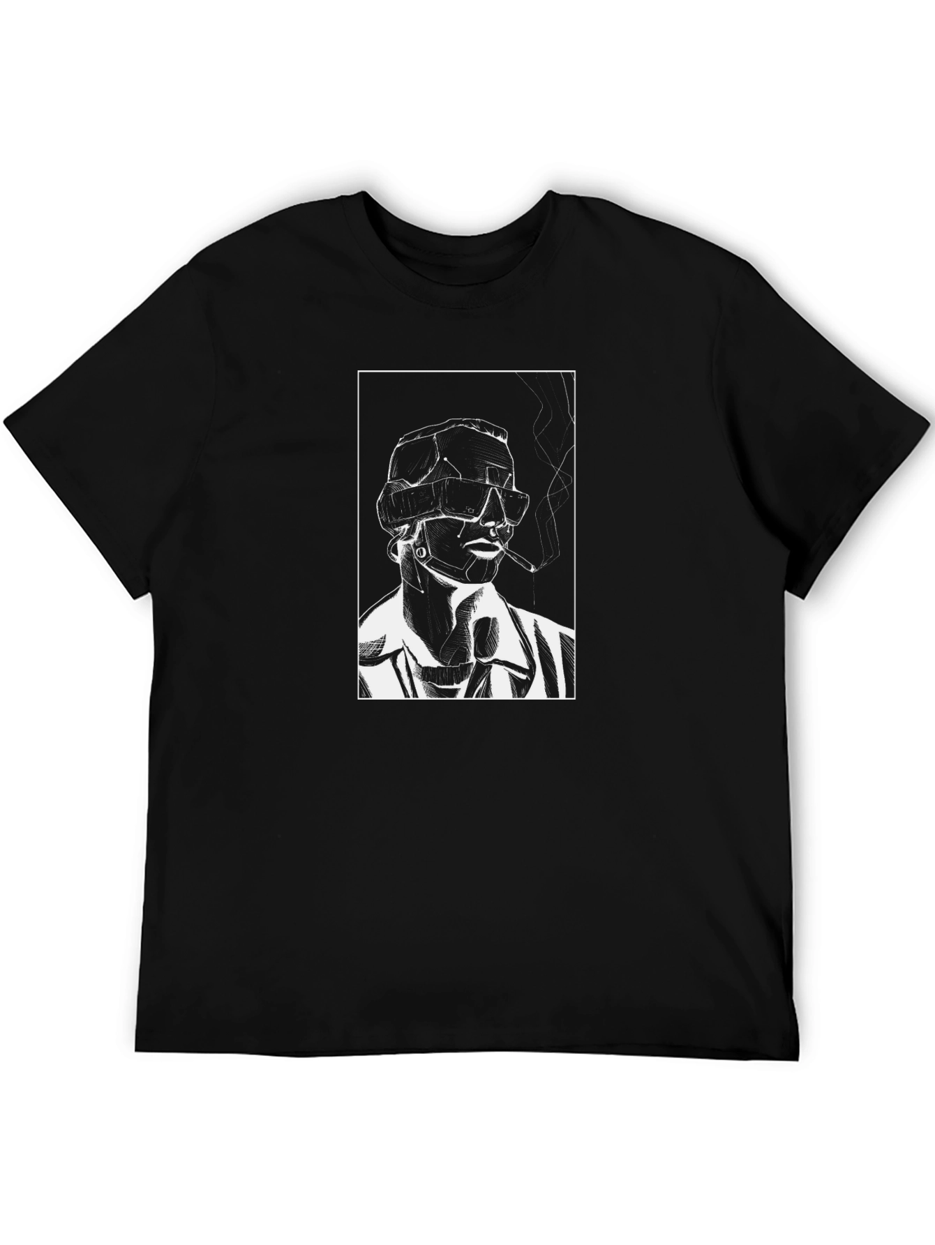 Graphic Print Tee - Smoking Man