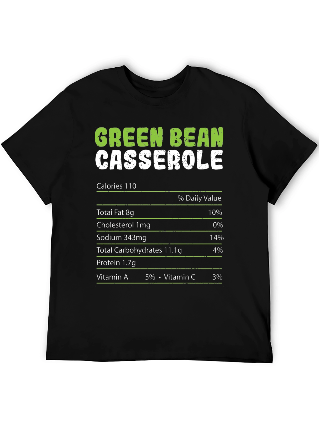Green Bean Casserole Nutrition Facts T-Shirt