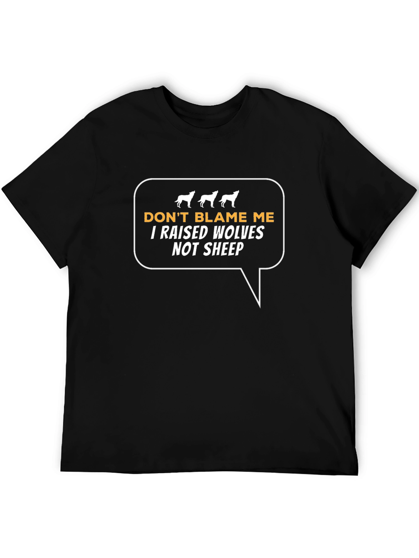 Raised Wolves Graphic Tee - Black T-Shirt