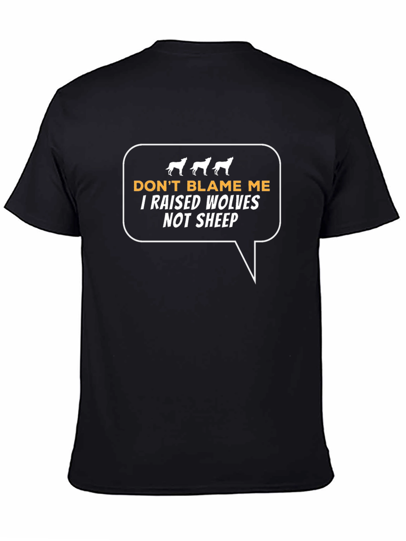 Raised Wolves Graphic Tee - Black T-Shirt