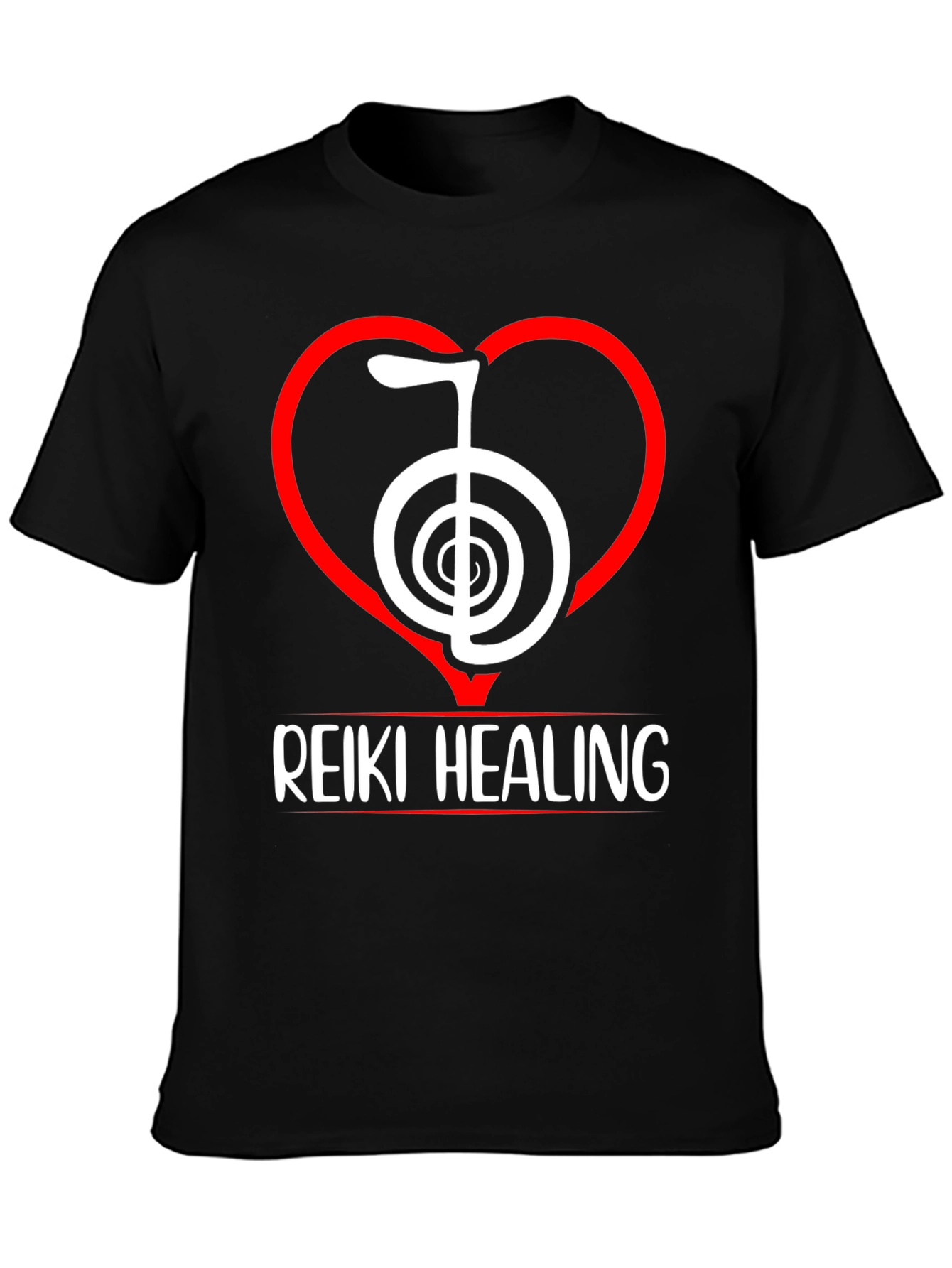 Reiki Healing T-Shirt - Spiritual Symbol Heart Design