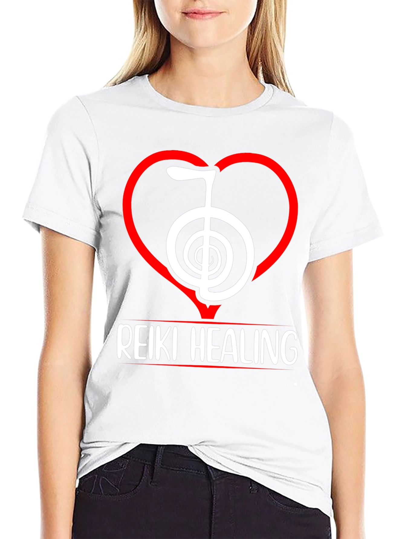 Reiki Healing T-Shirt - Spiritual Symbol Heart Design