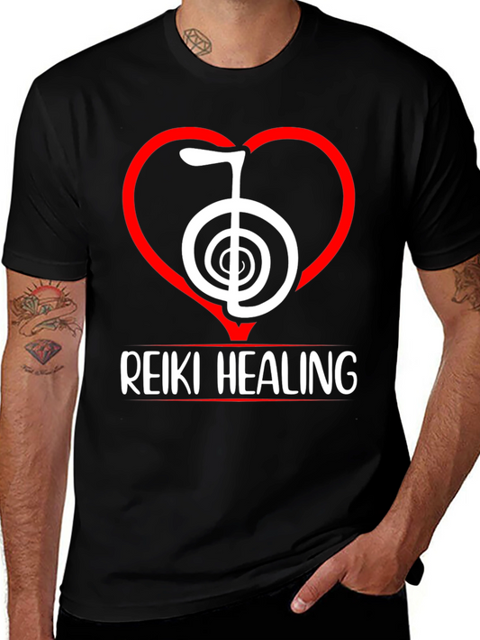 Reiki Healing T-Shirt - Spiritual Symbol Heart Design