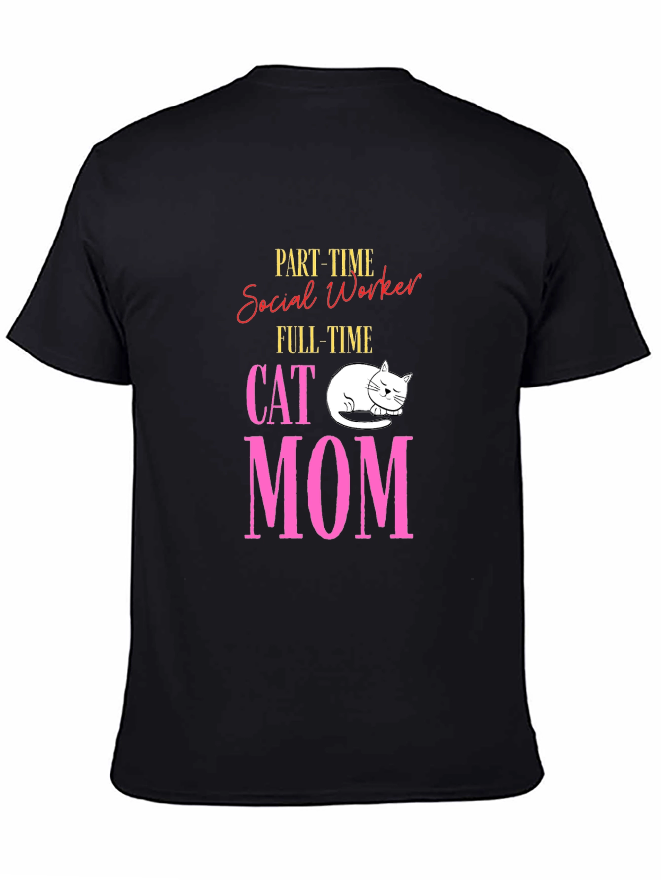 Social Worker Cat Mom T-Shirt