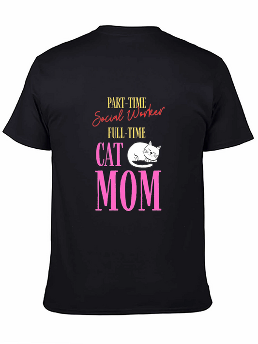 Social Worker Cat Mom T-Shirt