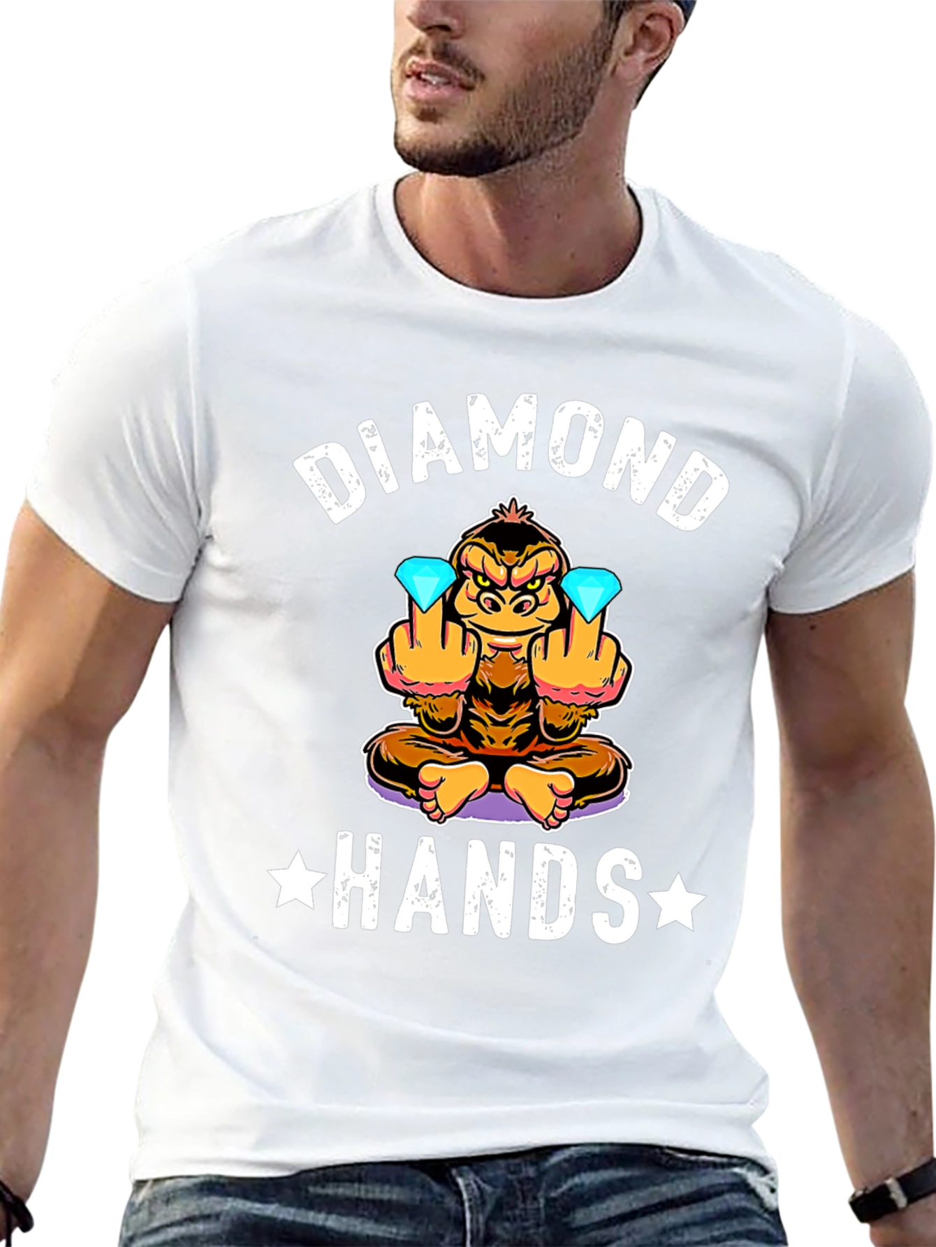 Diamond Hands Funny Monkey T-Shirt