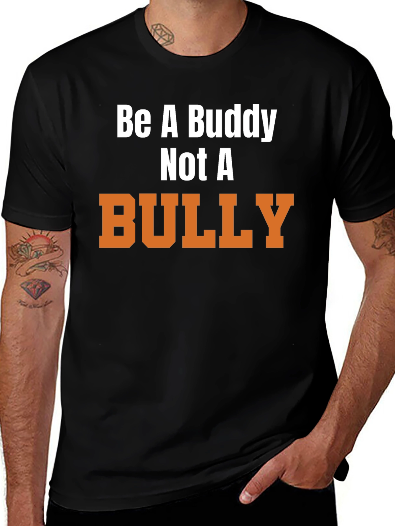 Be a Buddy Not a Bully Black T-Shirt