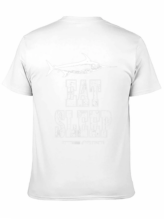 Eat Sleep Marlin T-Shirt Funny Fishing Tee