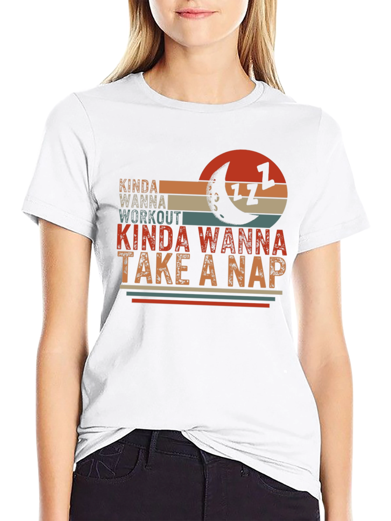 Kinda Wanna Workout Kinda Wanna Nap Graphic Tee