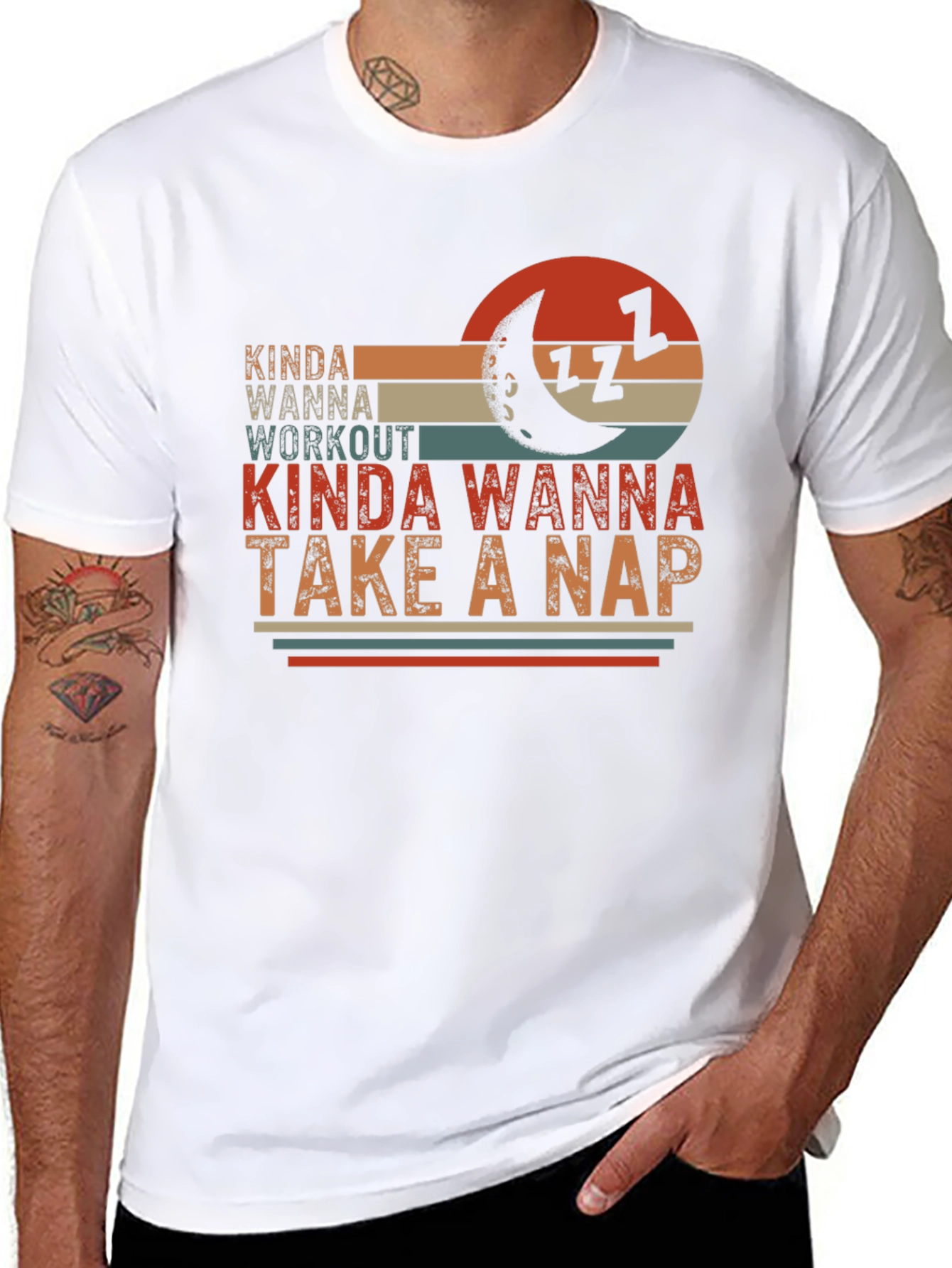 Kinda Wanna Workout Kinda Wanna Nap Graphic Tee