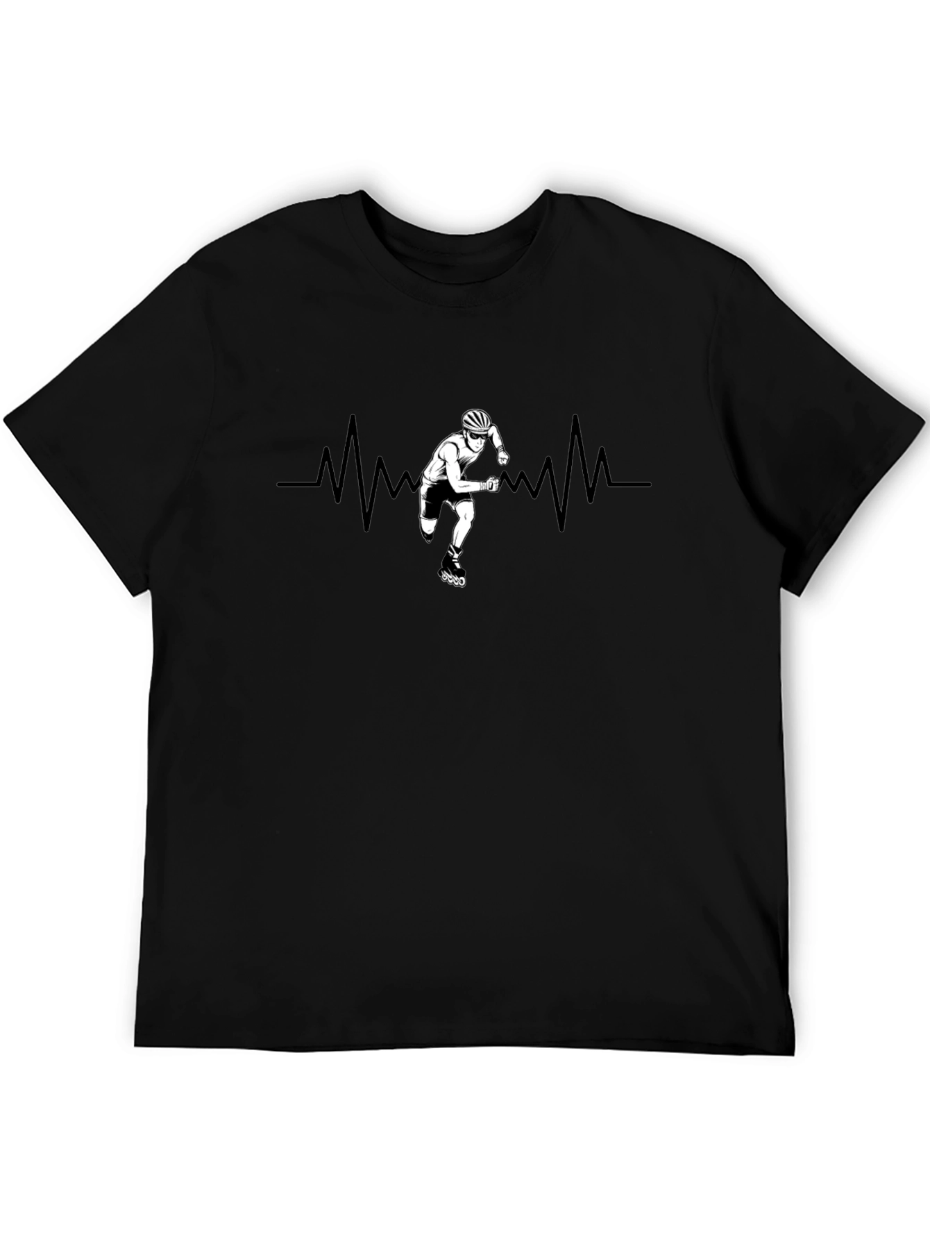 Inline Skate Heartbeat Black T-Shirt