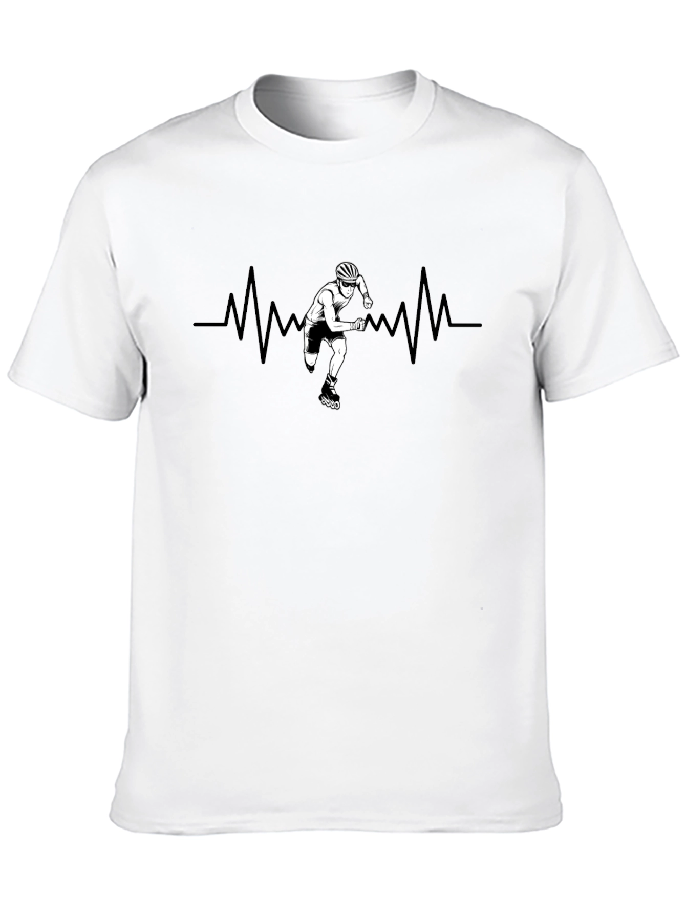 Inline Skate Heartbeat Black T-Shirt