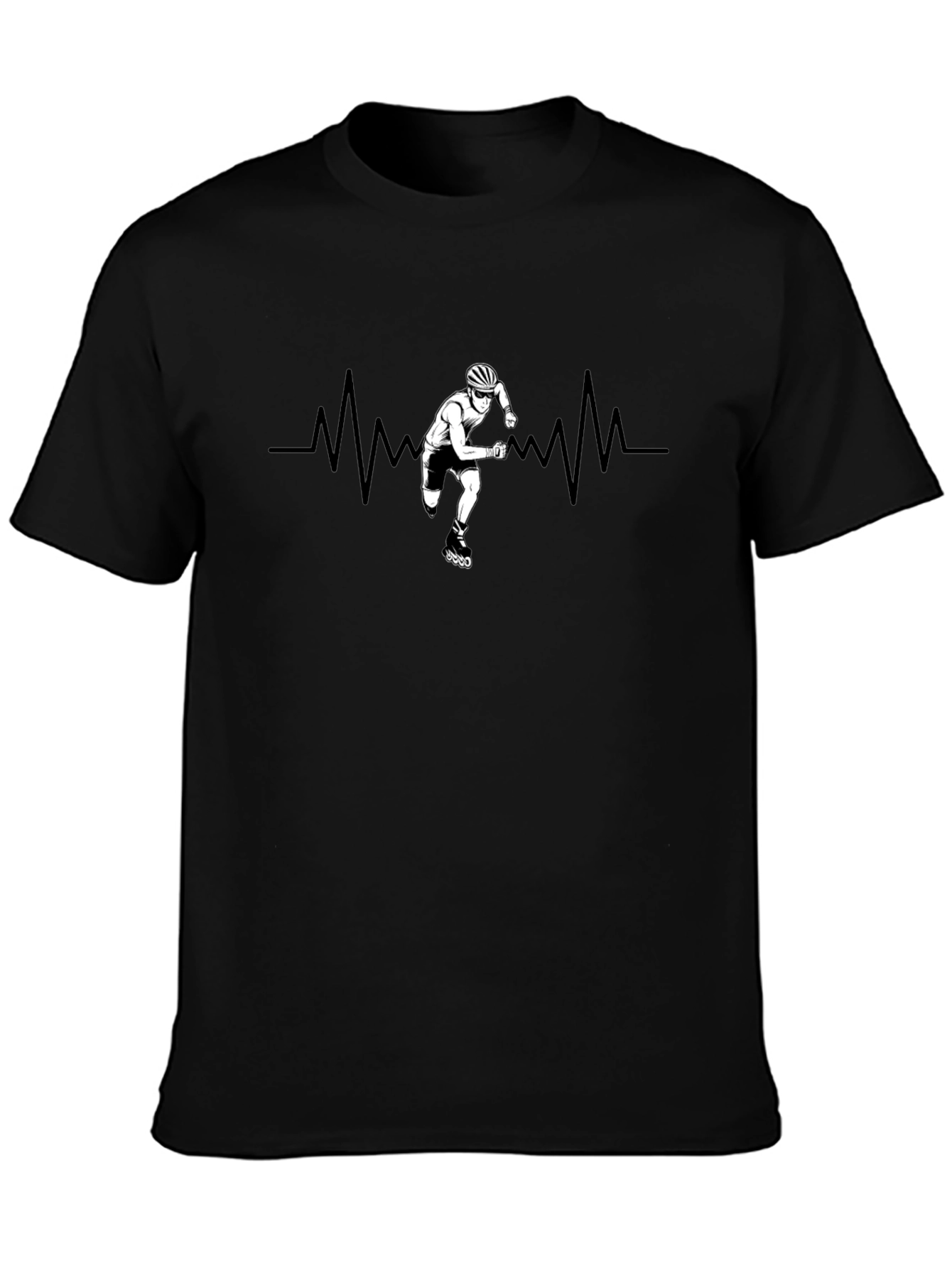 Inline Skate Heartbeat Black T-Shirt