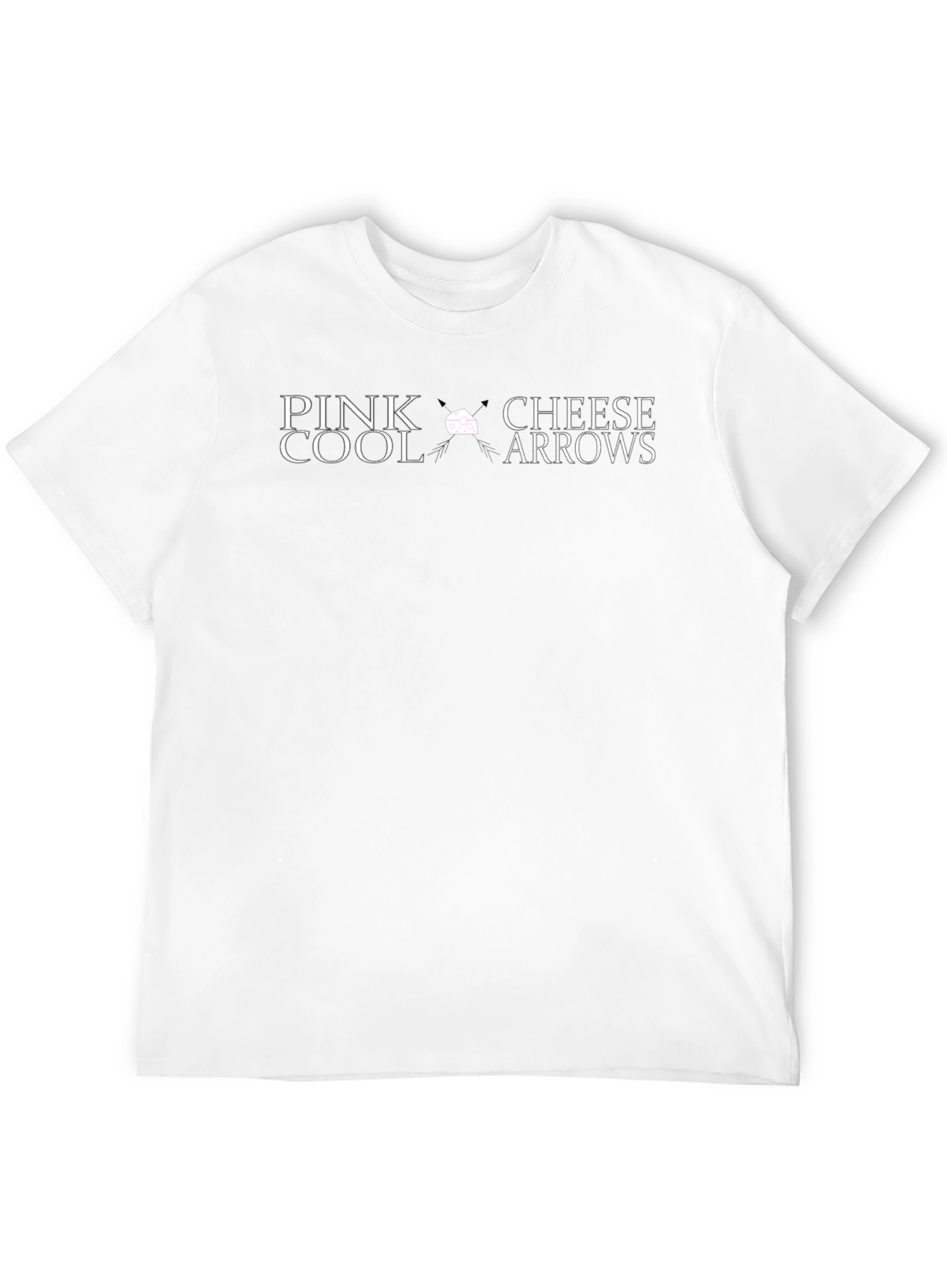 Pink Cool Cheese Arrows Graphic T-Shirt