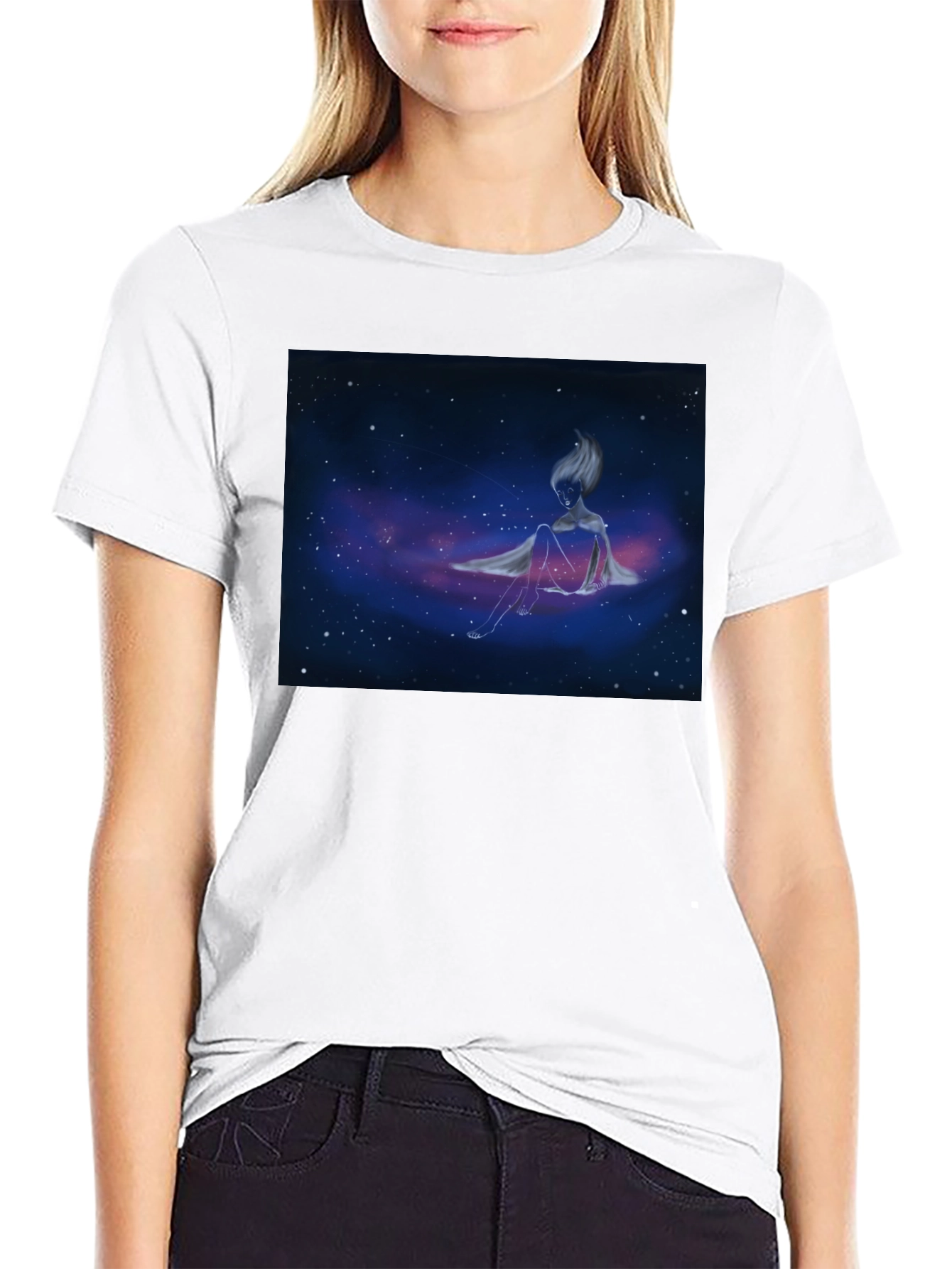Celestial Dreamer Tee - Galaxy Graphic Print