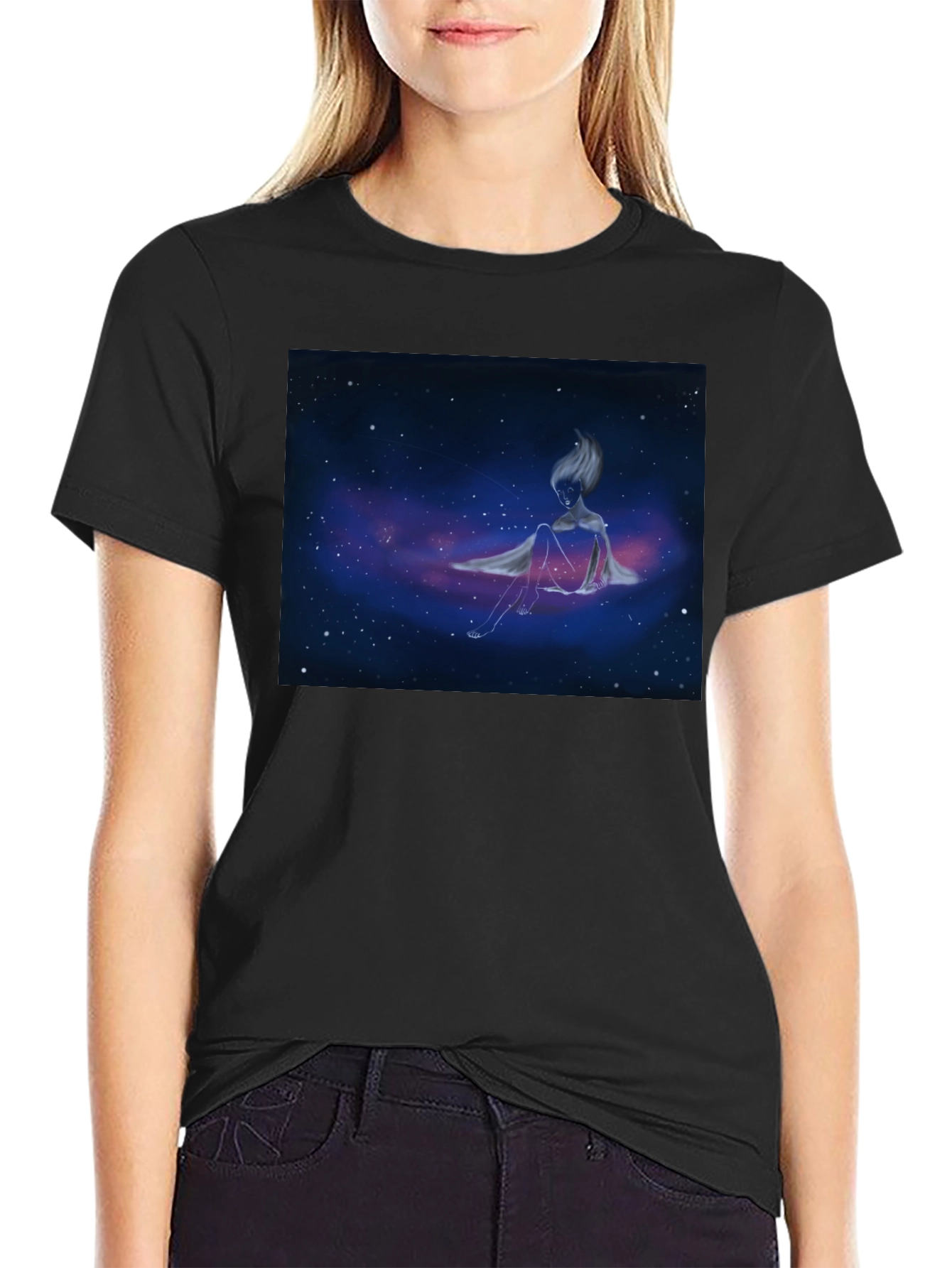 Celestial Dreamer Tee - Galaxy Graphic Print