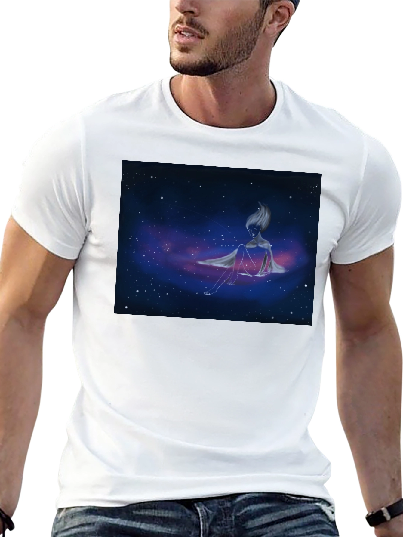 Celestial Dreamer Tee - Galaxy Graphic Print