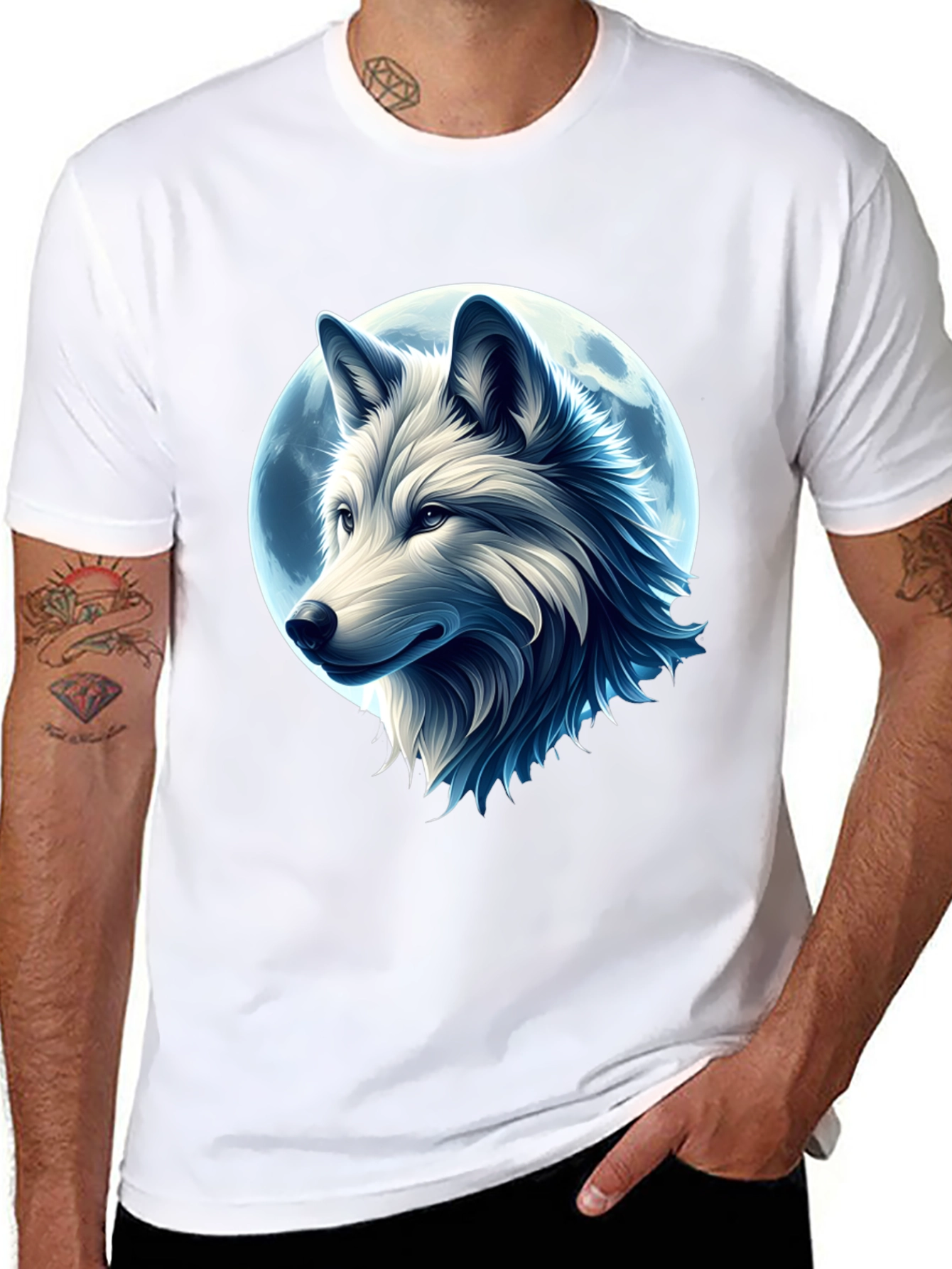 Wolf Moon Graphic Tee - Premium Cotton Comfort